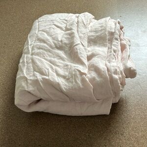 West Elm light pink 100% Linen Duvet Cover Queen 86x92”